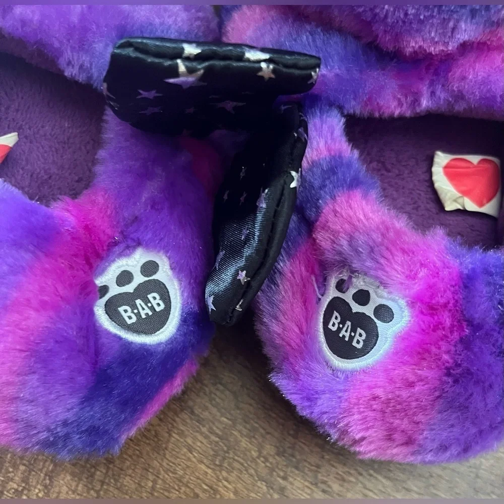 Build a bear kids youth bat plush slippers Sz 1-2 big kids